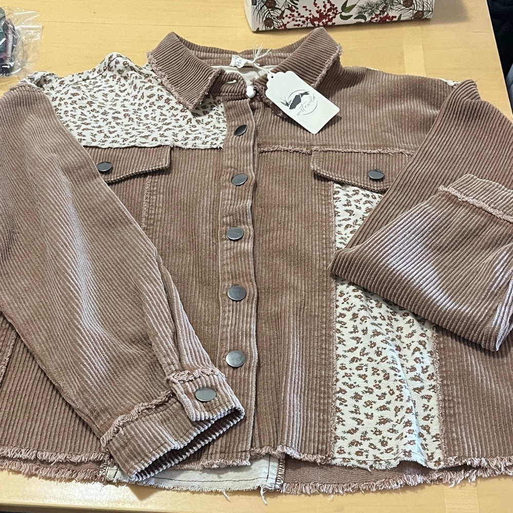 Brown Corduroy Women's Jacket
